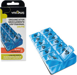 Vitaplus Wöchentliches Pillenorganisator 14 Fächer Kompaktes Tragbares Design