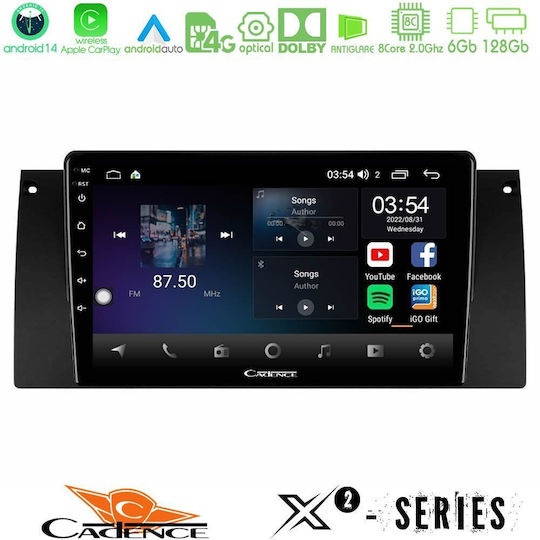 Cadence Ηχοσύστημα Αυτοκινήτου για BMW X5 (E53) 2002 2005 (Bluetooth/USB/WiFi/GPS/Apple-Carplay/Android-Auto) με Οθόνη Αφής 9"