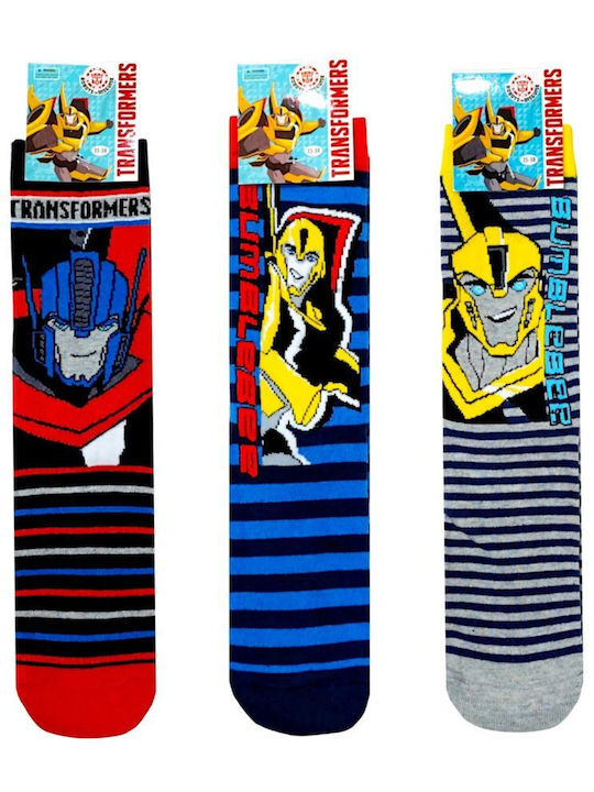 Disney Παιδικές Κάλτσες Transformers Πολύχρωμες 3 Ζευγάρια