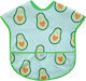 Baby Jem Bib Fabric with Pocket Avocado