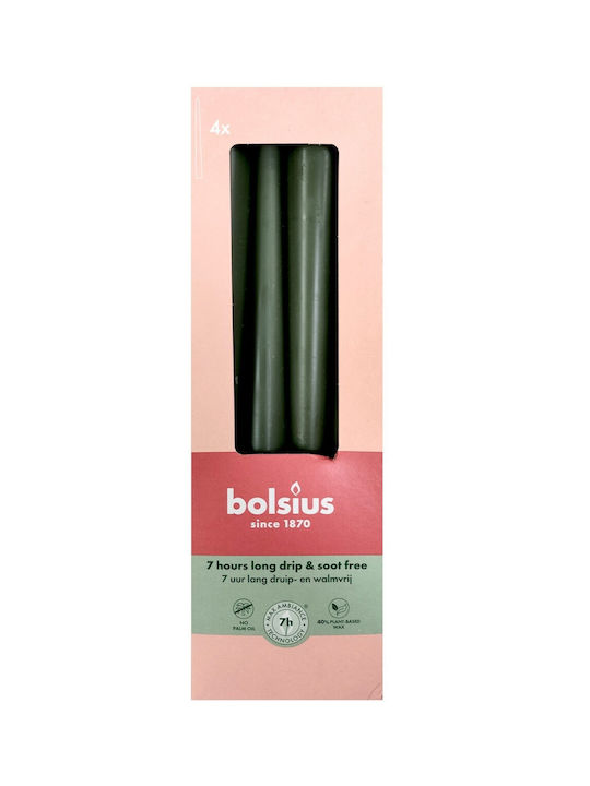 Bolsius Lumânare Decorativă Conică Verde 286gr ...