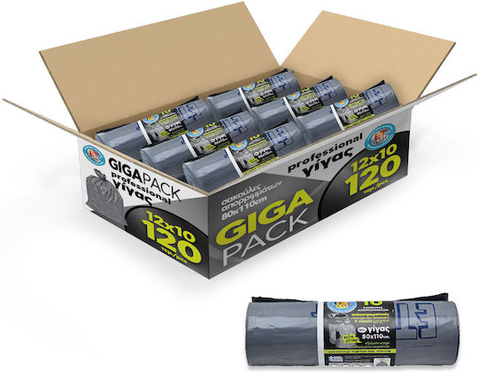 Etplast Trash Bags Gigas Professional Multilayer Giga Pack 120pcs 80x110cm