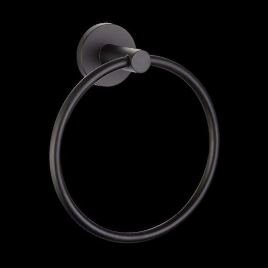 Gloria Roco Single Wall-Mounted Bathroom Ring Black