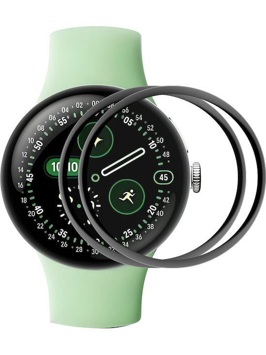 Enkay Full Flexi Glass Google Pixel Watch 4 45mm Black 2 Τεμάχια