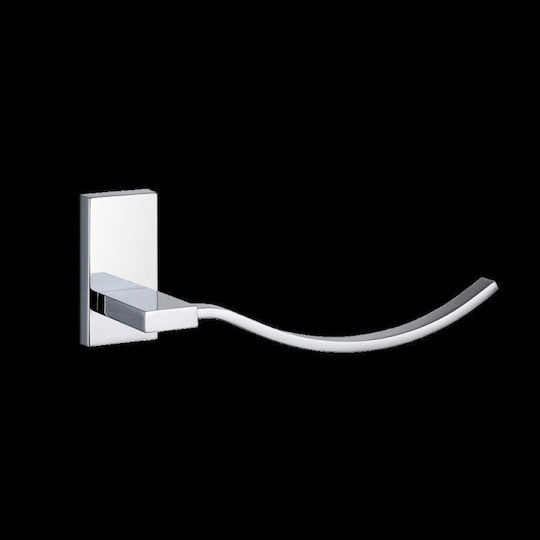Gloria Flam Single Wall-Mounted Bathroom Ring Silver