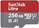 Karte 256GB Sandisk Ultra microSDXC 150MB/s +Adapter