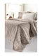 Guy Laroche Brick Set Coverlet Queen Size Microsatin Taupe 250x240cm 3pcs