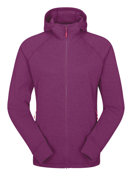 Rab Women's Cardigan with Zipper Mulberry