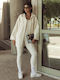 Overshirt Lurex Ivory Size One Size Ivory