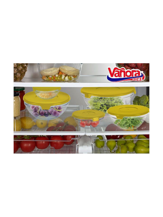 Vanora Кутия за обяд Стъкло Жълт 5бр