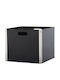 Zogometal K31 Metallic Basket Wood Storage Silver