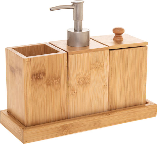 Badezimmerzubehör-Set Bambus 4 Stück