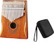 Kalimba Electrică 17 Note Instrument Muzical Husă de Depozitare Cablu Jack 6mm Adaptor Ciocănel de Acordaj Fabricat din Lemn