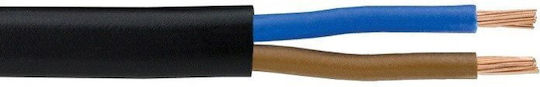 Καλώδιο Ρεύματος με Διατομή 2x1mm² σε Μαύρο Χρώμα 1m