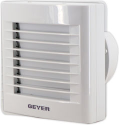 Geyer Επιτοίχιος Εξαεριστήρας Μπάνιου 100mm Λευκός