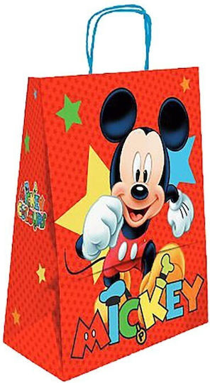 Join Beds Paper Bag for Gift with Theme "Mickey" Orange 40x14x32cm.
