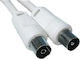 Tele CABLU TV-VIDEO Cablu Antenă Coaxial de sex masculin - Coaxial de sex feminin Alb 1.5m (CR-215)