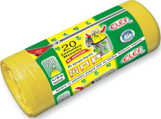 Elef Scented Trash Bags Capacity 35lt with Handles 60x54cm 20pcs Yellow