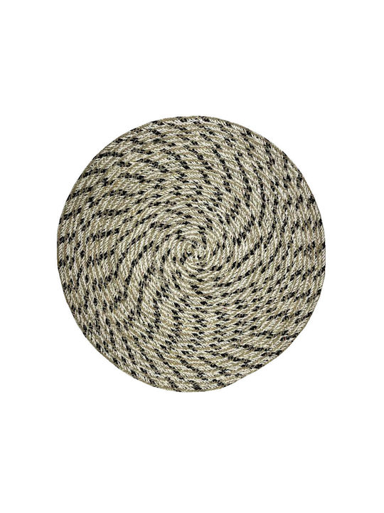 InTheBox Platzdeckchen Rund Stoff Beige 38cm 1Stück
