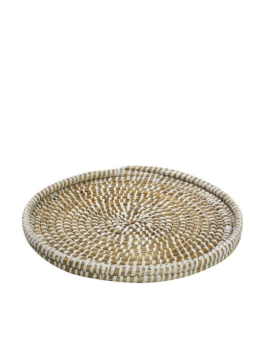 Espiel Wicker Round Decorative Tray 2pcs