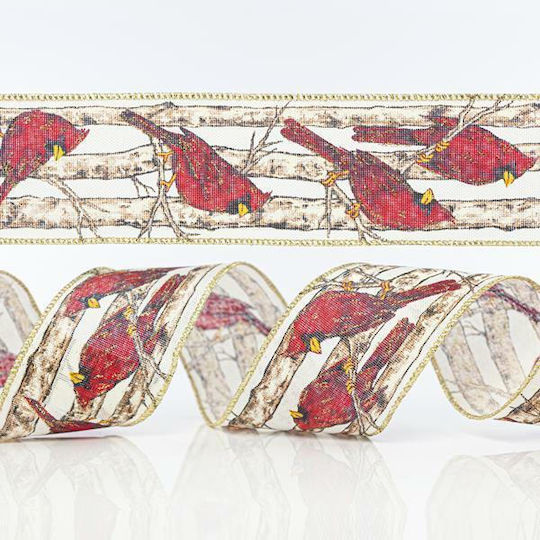 Eurolamp Christmas Ribbon White 1pc