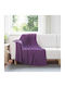 vidaXL Decken & Couchdecken Sesselüberwurf Fleece 170x130cm Lila