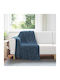 vidaXL vidaXL Armchair Throw Fleece 150x130cm Dark Blue