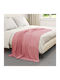 vidaXL Fleece Armchair Throw 170x130cm Pink