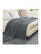 vidaXL Ριχτάρι Τριθέσιου Καναπέ Fleece 240x270εκ. Σκούρο Γκρι