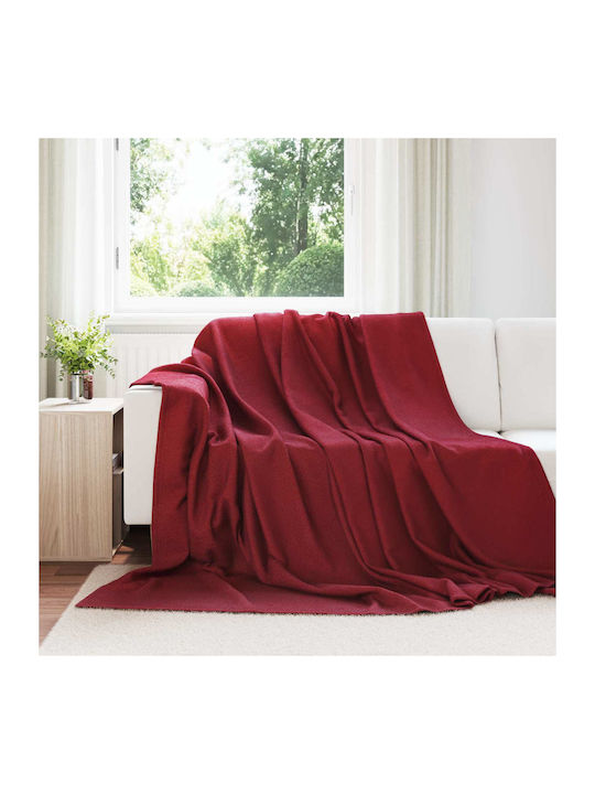vidaXL Armchair Throw Fleece 240x220cm Turquoise Red