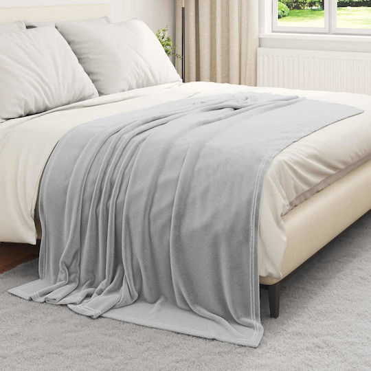 vidaXL Decken & Couchdecken Sesselüberwurf Fleece 150x200cm Grau