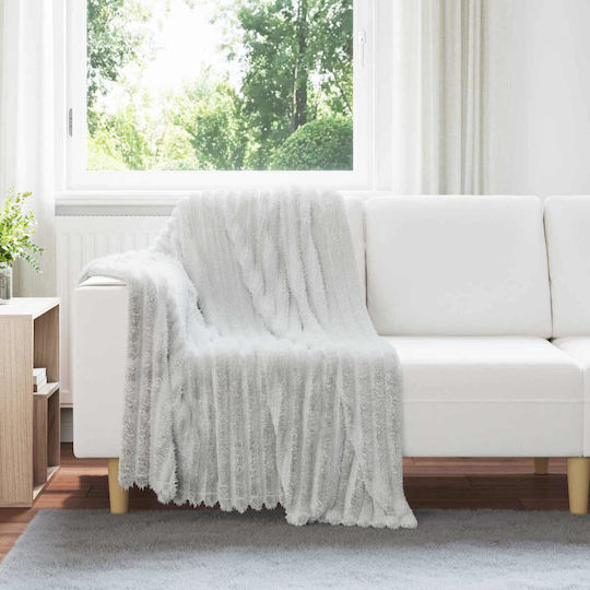 vidaXL Cuvertură Pentru Canapea De Fotoliu Polar Fleece 150x130cm Gri