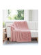 vidaXL Armchair Throw Fleece 200x150cm Pink