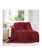 vidaXL Fleece Decke Übergröße 240x220cm Türkis, Rot