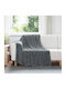 vidaXL Fleece Blanket Single 150x200cm Dark Grey