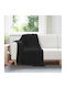 vidaXL Fleece Decke Einzeln 150x130cm Schwarz