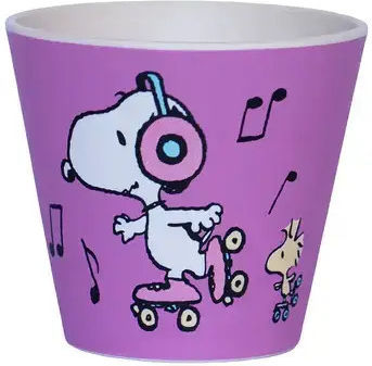 QuyCup Snoopy Music Is Life Becher Keramik Lila 90ml