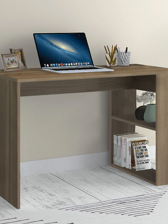 Desk Mikro Wooden with Bookshelf Walnut 120x60x...
