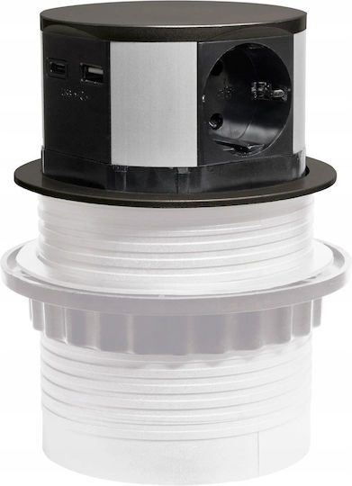 Built-in Furniture Outlet 3 Plug-in Connectors Schuko 1xusb A 1xusb C Gmz-5ao W-72014