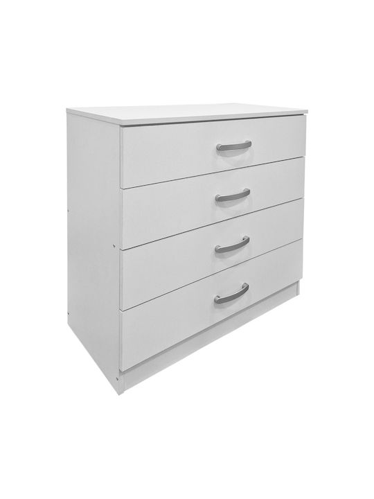 Athos Wooden & Metallic Chest of Drawers White ...