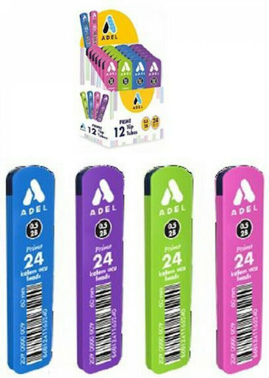 Adel 12 Mechanical Pencil Lead Refills Thickness 0.5mm Type 2B