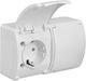 Koala Schuko Double Socket Surface Mounted Waterproof Ip44 White 182-01
