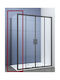 Piccadilly Fixed Side for Shower 90x195cm Clear Glass Black