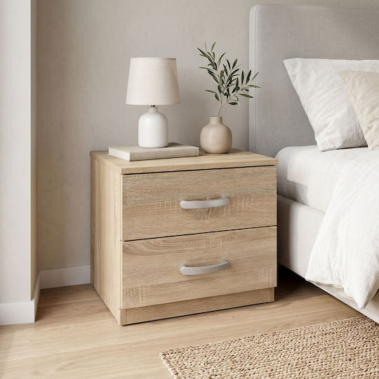 Nachttisch Athos Metall Beige 48x40x41.5cm