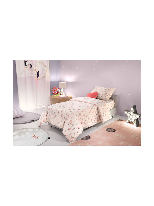 Saint Clair Sheet Set Single Cotton Enjoy Pinky 115x170cm 3pcs