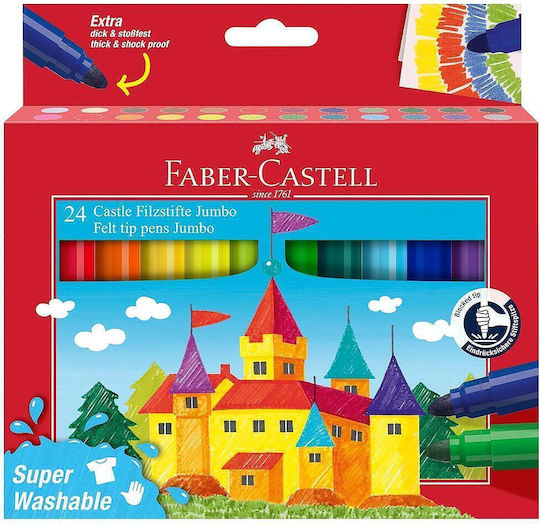 Faber-Castell Lavabili Markere de Desen Set 24buc