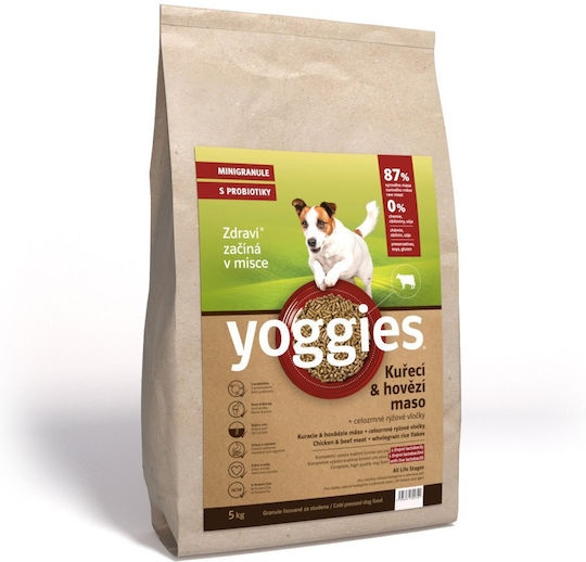 Dry Dog Food Chicken Beef & Probiotics Cold Pressed Yoggies Mini 5 Kg