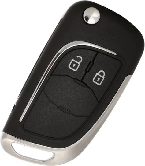 Husă Pliabilă Pentru Chei Auto Opel Vauxhall Chevrolet 2 Butoane Elemente Cromate