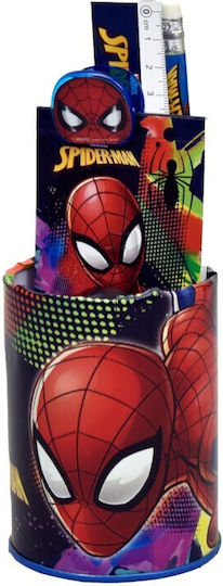 Gim Σετ Γραφικής Ύλης Μολυβοθήκη Spiderman 7 Τεμάχια