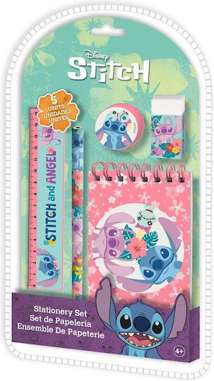Kids Licensing Kids Stationery Set with Pencil, Sharpener, Eraser and Ruler 5pcs